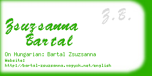 zsuzsanna bartal business card